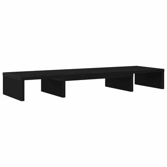 Monitorstandaard Verhoger Verstelbaar Zwart Eiken 80x24x10,5 cm 7