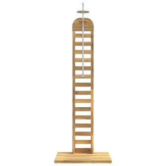 Buitendouche 225 cm Massief acaciahout en roestvrij staal Wit 3