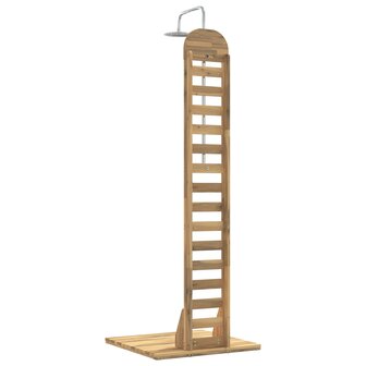 Buitendouche 225 cm Massief acaciahout en roestvrij staal Wit 5