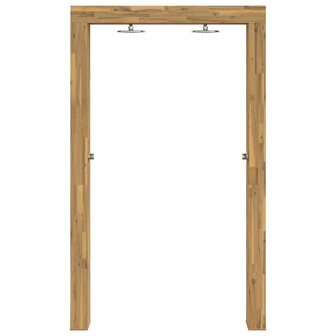Buitendouche 226 cm Massief acaciahout en roestvrij staal Wit 3