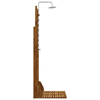 Buitendouche 205,5 cm Massief acaciahout en roestvrij staal 4