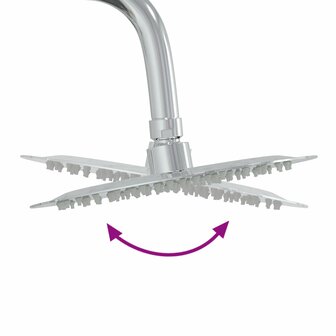 Buitendouche 205,5 cm Massief acaciahout en roestvrij staal 9