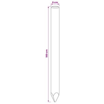 Schuttingpalen 10 st Groen 100 cm Massief grenenhout 5