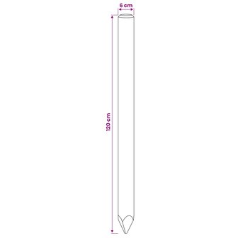 Schuttingpalen 10 st Groen 120 cm Massief grenenhout 5