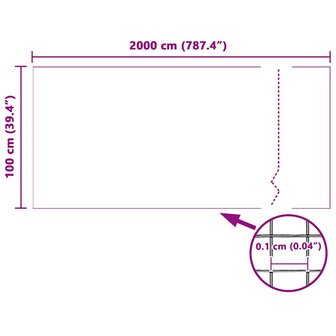 Horrengaas 100 x 2000 cm Glasvezel Wit 8