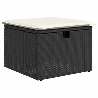Bankstel 4 st Zwart poly rattan 6