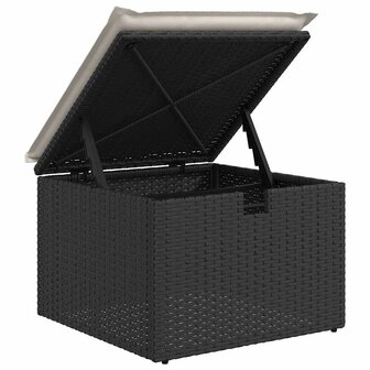 Bankstel 4 st Zwart poly rattan 8
