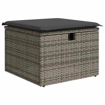Bankstel 4 st Grijs poly rattan 6
