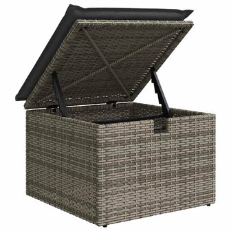 Bankstel 4 st Grijs poly rattan 8