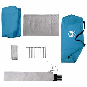 Backpacking Tent 2-persoons Blauw 185T Polyester met PU Coating 9