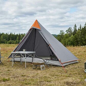 Backpacking Tent 222 x 85 x 125 cm Grijs en Oranje 1