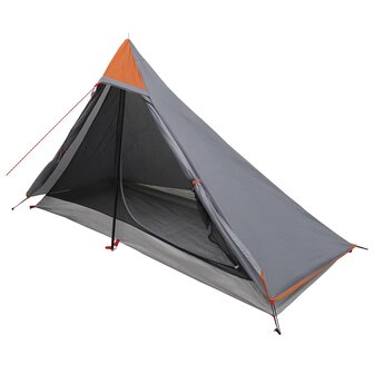 Backpacking Tent 222 x 85 x 125 cm Grijs en Oranje 2