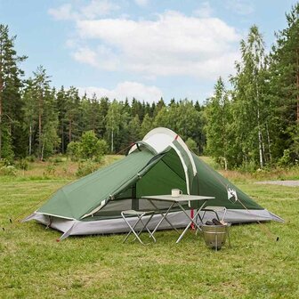 Backpacking Tent 4-persoons Groen 185T Polyester met PU Coating 1