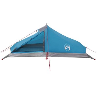 Backpacking Tent 4-persoons Blauw 185T Polyester met PU Coating 4