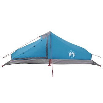 Backpacking Tent 2-persoons Blauw 185T Polyester met PU Coating 5