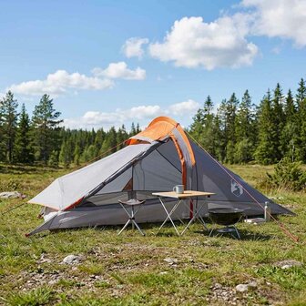 Backpacking Tent 2-persoons Grijs en Oranje 1