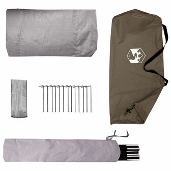 Backpacking Tent 4-persoons Bruin en Grijs 9