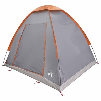 Kamperen tent 2-persoons Grijs en Oranje Polyester en staal 3