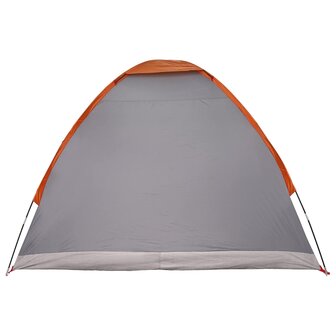 Kamperen tent 2-persoons Grijs en Oranje Polyester en staal 7