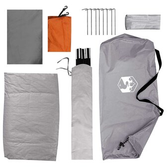 Kamperen tent 2-persoons Grijs en Oranje Polyester en staal 9