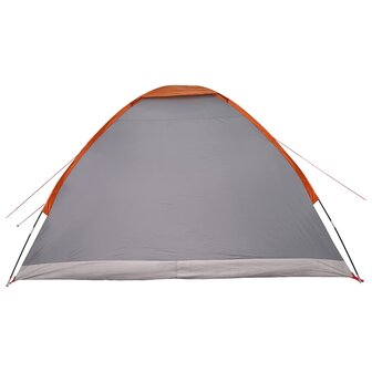 Kamperen tent 4-persoons Grijs en Oranje Polyester en staal 7