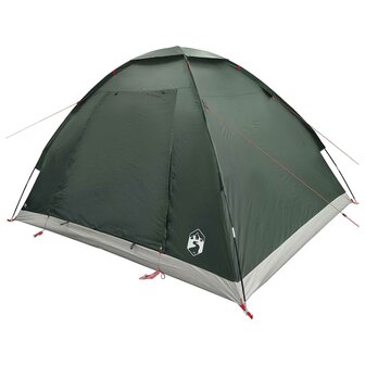 Kamperen tent 4-persoons Legergroen Polyester en staal 3