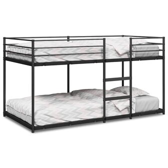 Stapelbed zonder matras 107x203 cm staal zwart 2