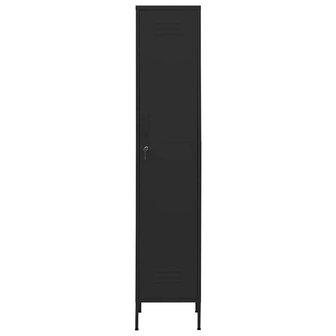 Lockerkast 35x46x180 cm staal zwart 3