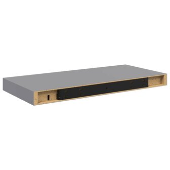Wandschap zwevend 50x23,5x3,8 cm MDF grijs 8