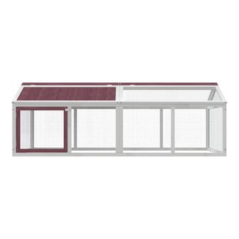 Dierenren 200x112,5x74 cm massief grenenhout mokkakleurig 3