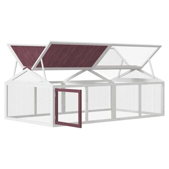 Dierenren 200x112,5x74 cm massief grenenhout mokkakleurig 4