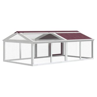 Dierenren 200x112,5x74 cm massief grenenhout mokkakleurig 6