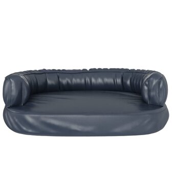 Hondenmand ergonomisch schuim 75x53 cm kunstleer donkerblauw 4