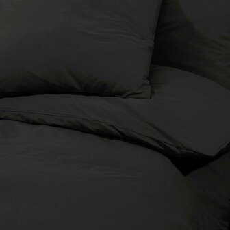 Dekbedovertrekset lichtgewicht 220x240 cm microvezel zwart 7