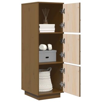 Hoge kast 34x40x108,5 cm massief grenenhout honingbruin 4