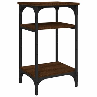 Bijzettafel 35x30x60 cm bewerkt hout bruin eikenkleur 2