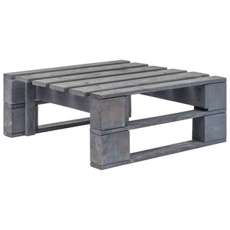 Tuinhocker pallet ge&amp;iuml;mpregneerd grenenhout grijs 2