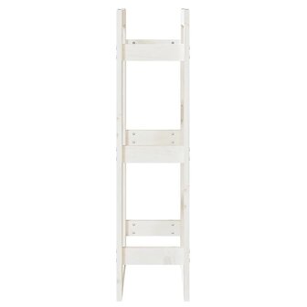 &nbsp;Haardhoutrek 41x25x100 cm massief grenenhout wit 6