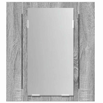 Badkamerspiegelkast LED 40x12x45 cm bewerkt hout grijs sonoma 6
