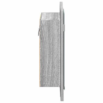 Badkamerspiegelkast LED 40x12x45 cm bewerkt hout grijs sonoma 9