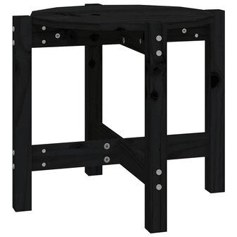 Salontafel &amp;Oslash; 52,5x45 cm massief grenenhout zwart 2