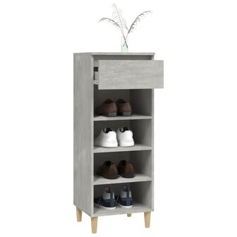 Schoenenkast 40x36x105 cm bewerkt hout betongrijs 7