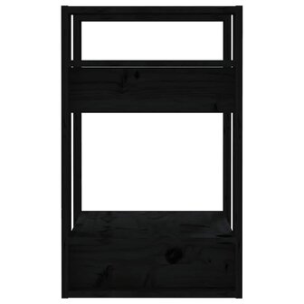 Boekenkast/kamerscherm 41x35x57 cm massief grenenhout zwart 4