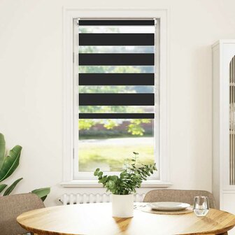 Duo Rolgordijn 40x100 cm stofbreedte 36,7 cm zwart 1