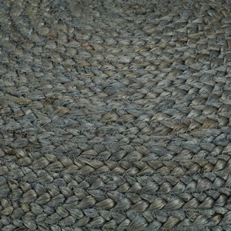 Poef handgemaakt 45x30 cm jute olijfgroen 3