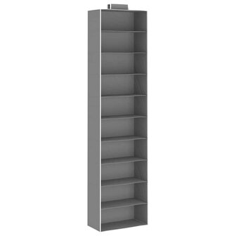 Kledingorganisers hangend 2 st met 10 schappen stof 2