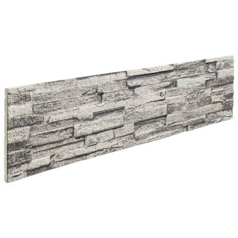 Wandpanelen 10 st 100 x 25 cm Lichtgrijs EPS-schuim 2