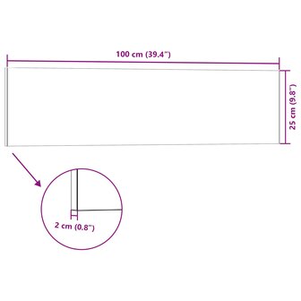 Wandpanelen 10 st 100 x 25 cm Lichtgrijs EPS-schuim 6