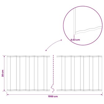 Gazonrand 10 m x 20 cm Gegalvaniseerd staal zilver 7