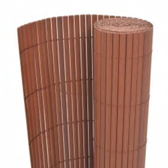 Tuinafscheiding dubbelzijdig 110x500 cm bruin 2